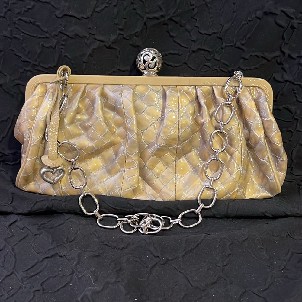 Tan Reptile Brighton Clutch